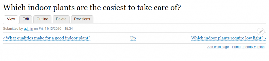 Child book page navigation