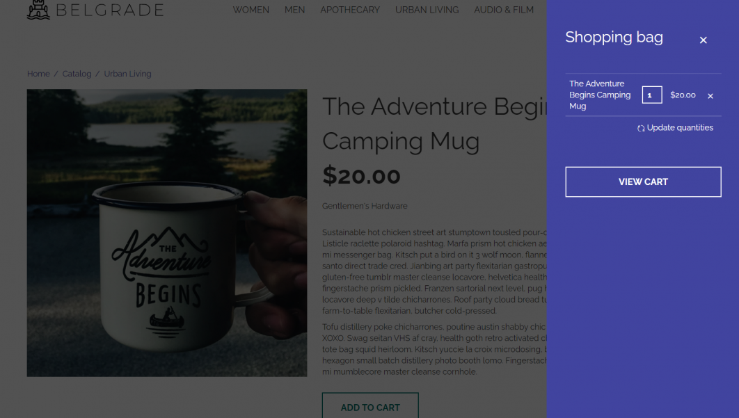 Drupal commerce cart Flyout module