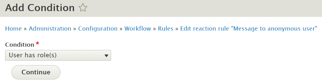 Adding condition in Drupal rules