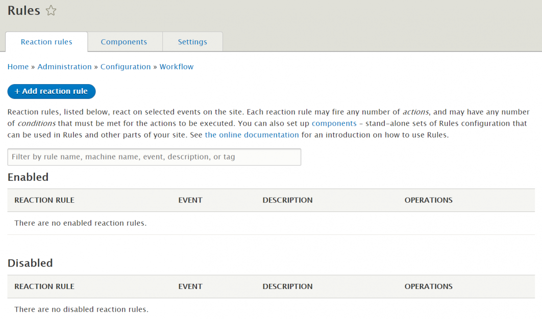 Drupal rules creation