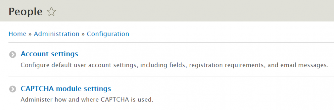 ReCaptcha Drupal module basic settings