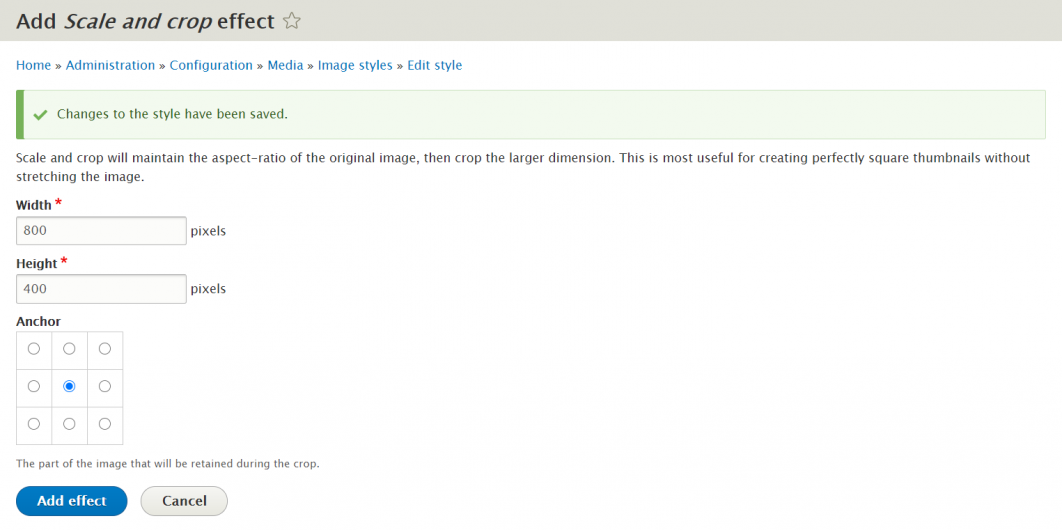 Drupal image style effect creation