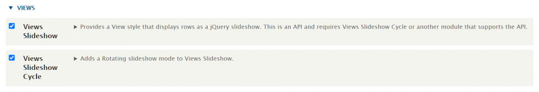 Views slideshow drupal module installation