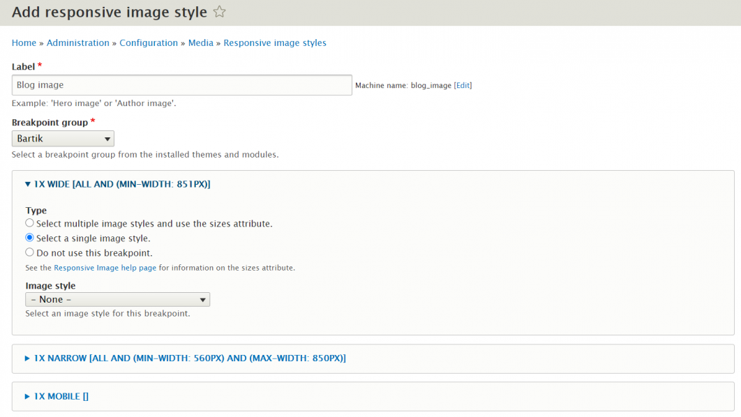 Drupal responsive image style